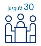 Jusqu'a 30 personnes